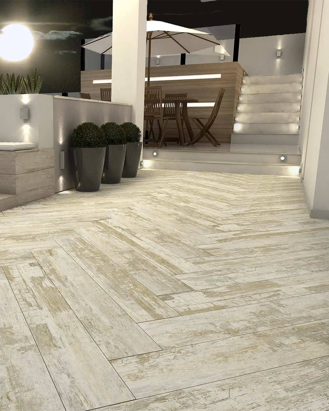 Piso Porcelánico Fusion/Acacia White Rectificado 16x100cm (1,13m2 x caja)