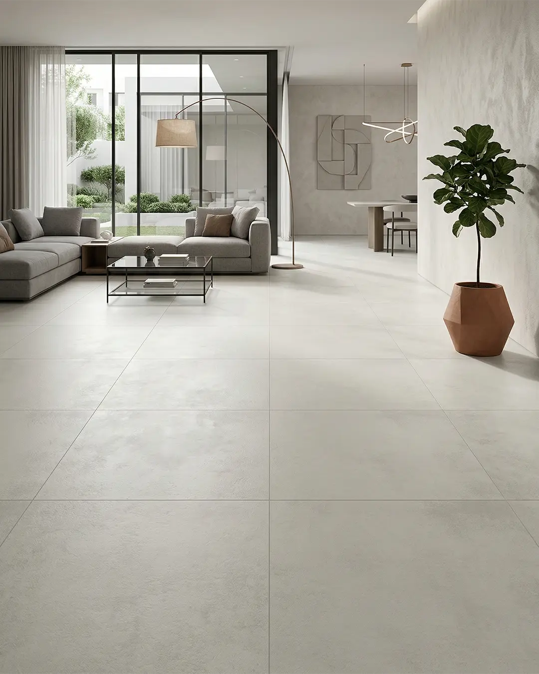 Piso Porcelánico Cortona Gesso 60x60cm (1,8m2 x caja) - Image 2