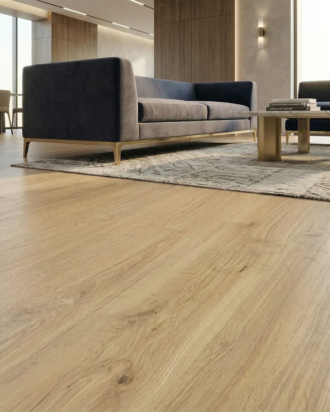 Piso Vinílico Roble Australiano SPC 5,5(0,5)(4+1,5)mm EVA (2,64m2 x caja)