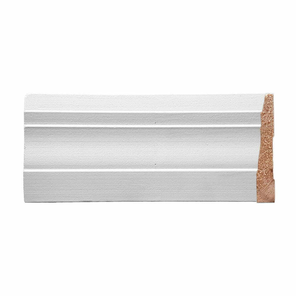 Zocalo Pino Moldurado Base Blanca 14x82x2400mm (2,4mtl x tira)