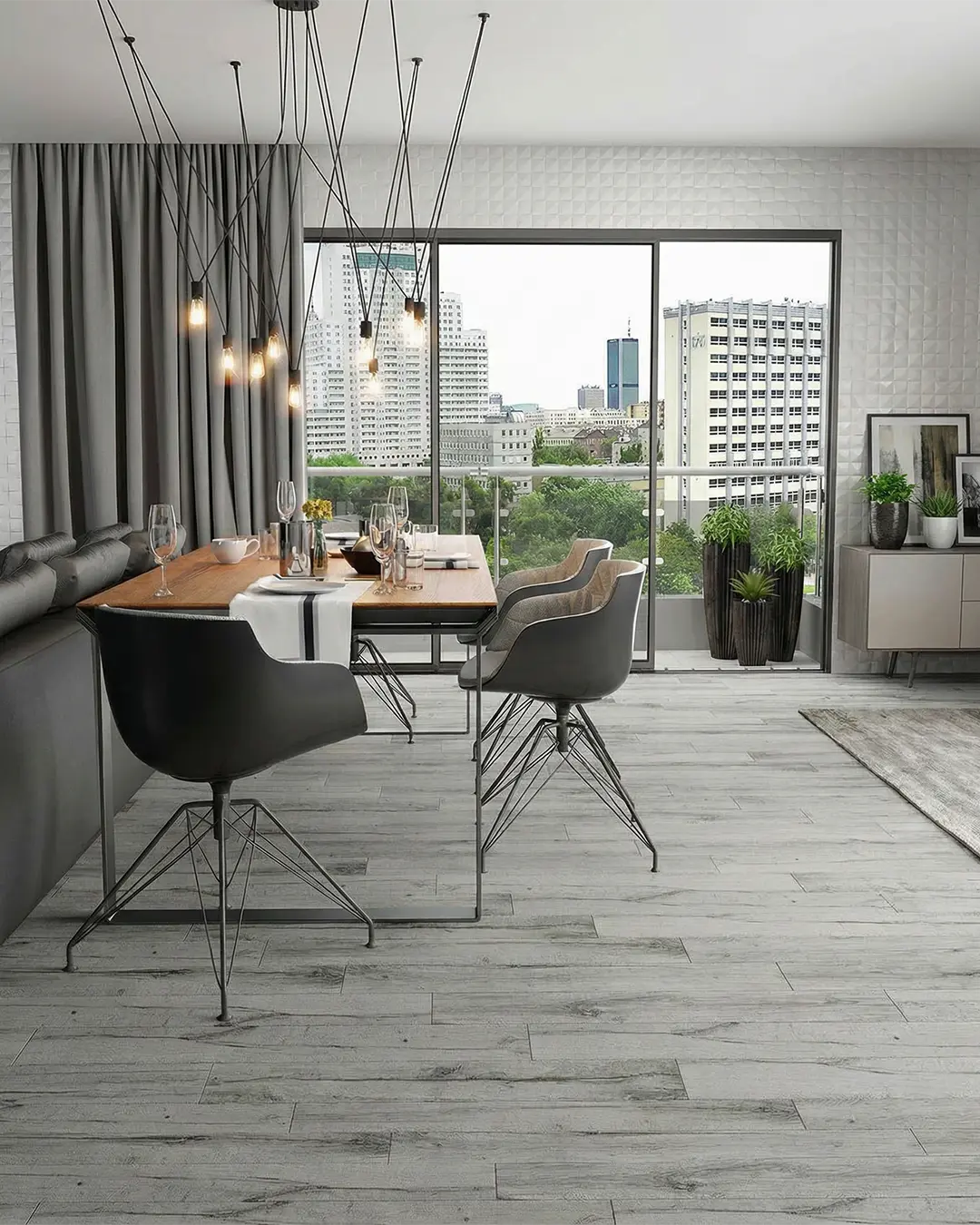 Piso Porcelánico Aviñon Smoke 16x100cm (1,13m2 x caja)