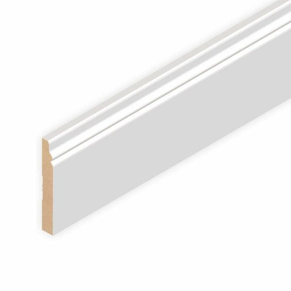 Zocalo Mdf Prepintado Blanco Moldurado 15x103x2750mm (2,75mtl x varilla)