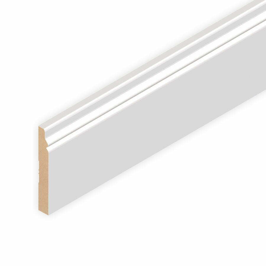 Zocalo Mdf Prepintado Blanco Moldurado 15x103x2750mm (2,75mtl x varilla)