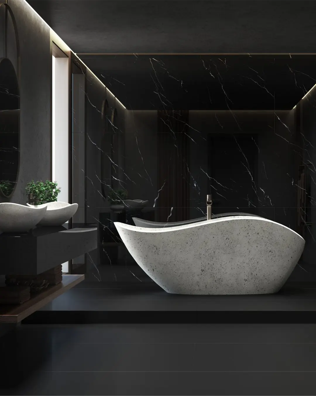 Piso Porcelanato UC Negro Marquina 80x160cm (3,72m2 x caja) - Image 3