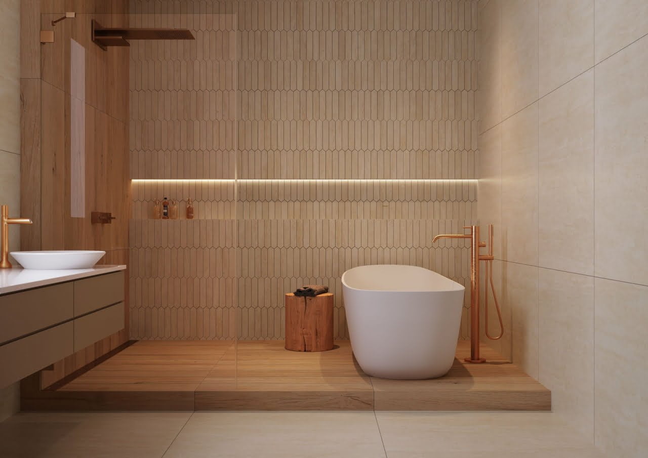 Piso Porcelanico Gres Cedro Ámbar 19x90cm (1,54m2 x caja) - Image 3