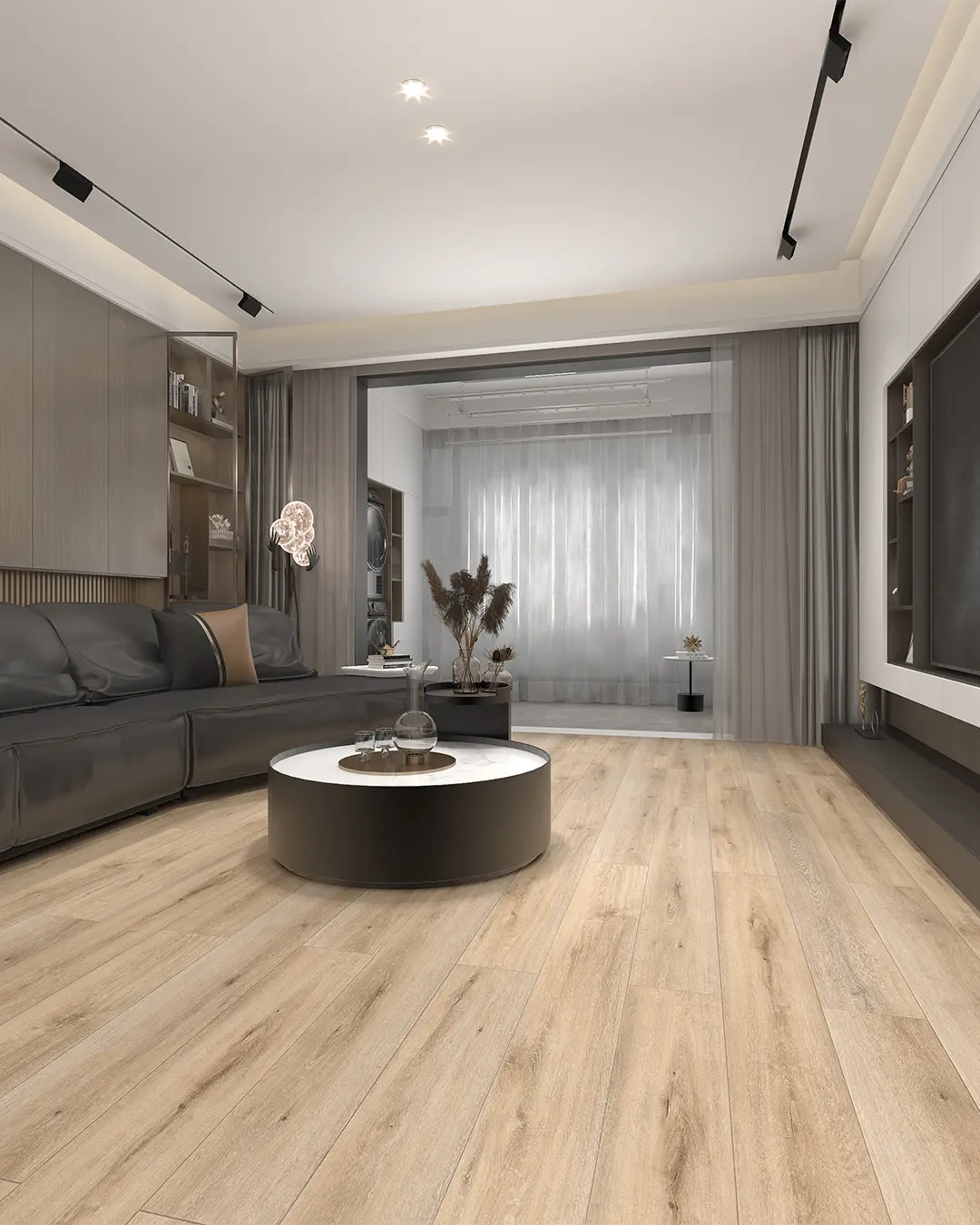 Piso Vinílico Roble Francés SPC 5,5(0,5)(4+1,5mm) EVA (2,64m2 x caja)