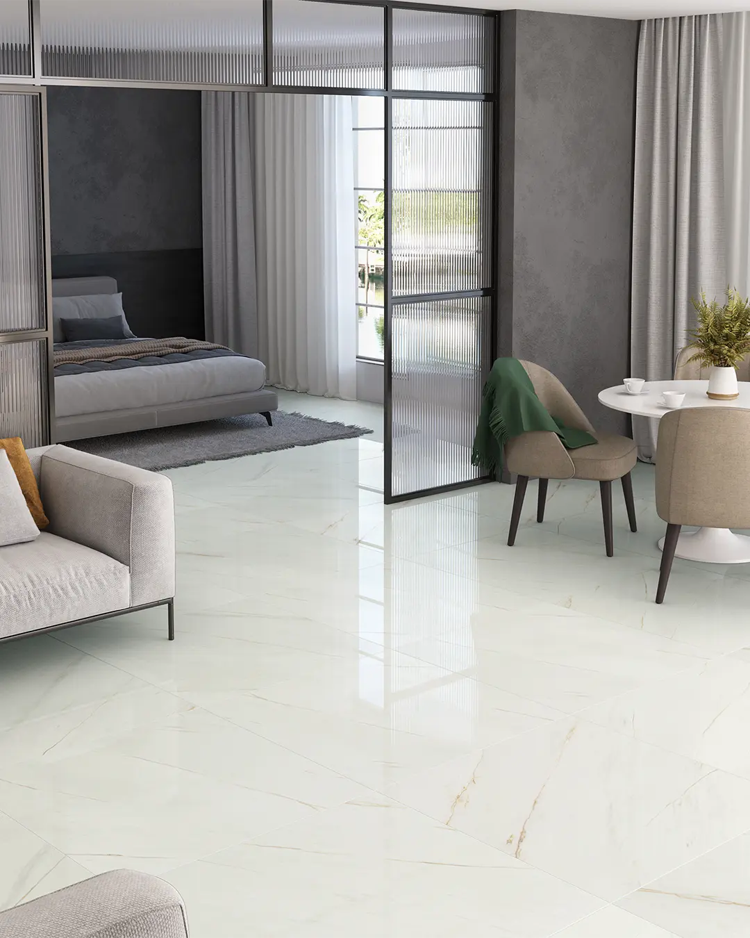 Piso Cerámico Calacata Gold Pulido 92x92cm (1,69m2 x caja) - Image 3