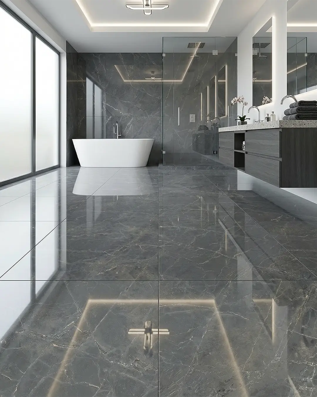 Piso Cerámico Marmo Brown Pulido 92x92cm (1,69m2 x caja) - Image 2