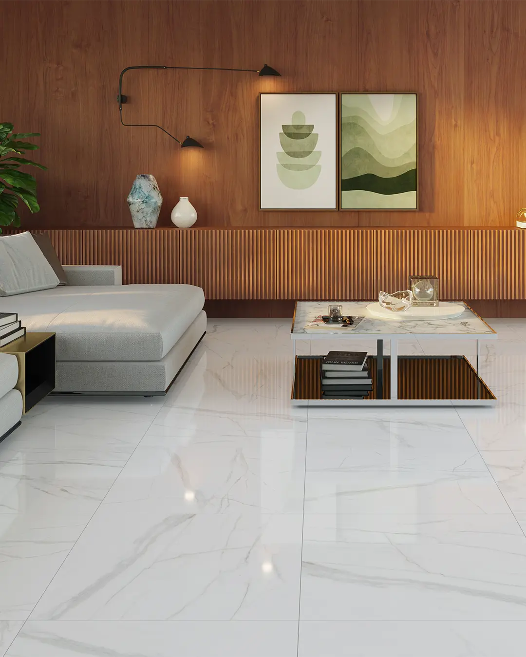 Piso Cerámico Calacata Lux Pulido 72x72cm (2,07m2 x caja) - Image 2