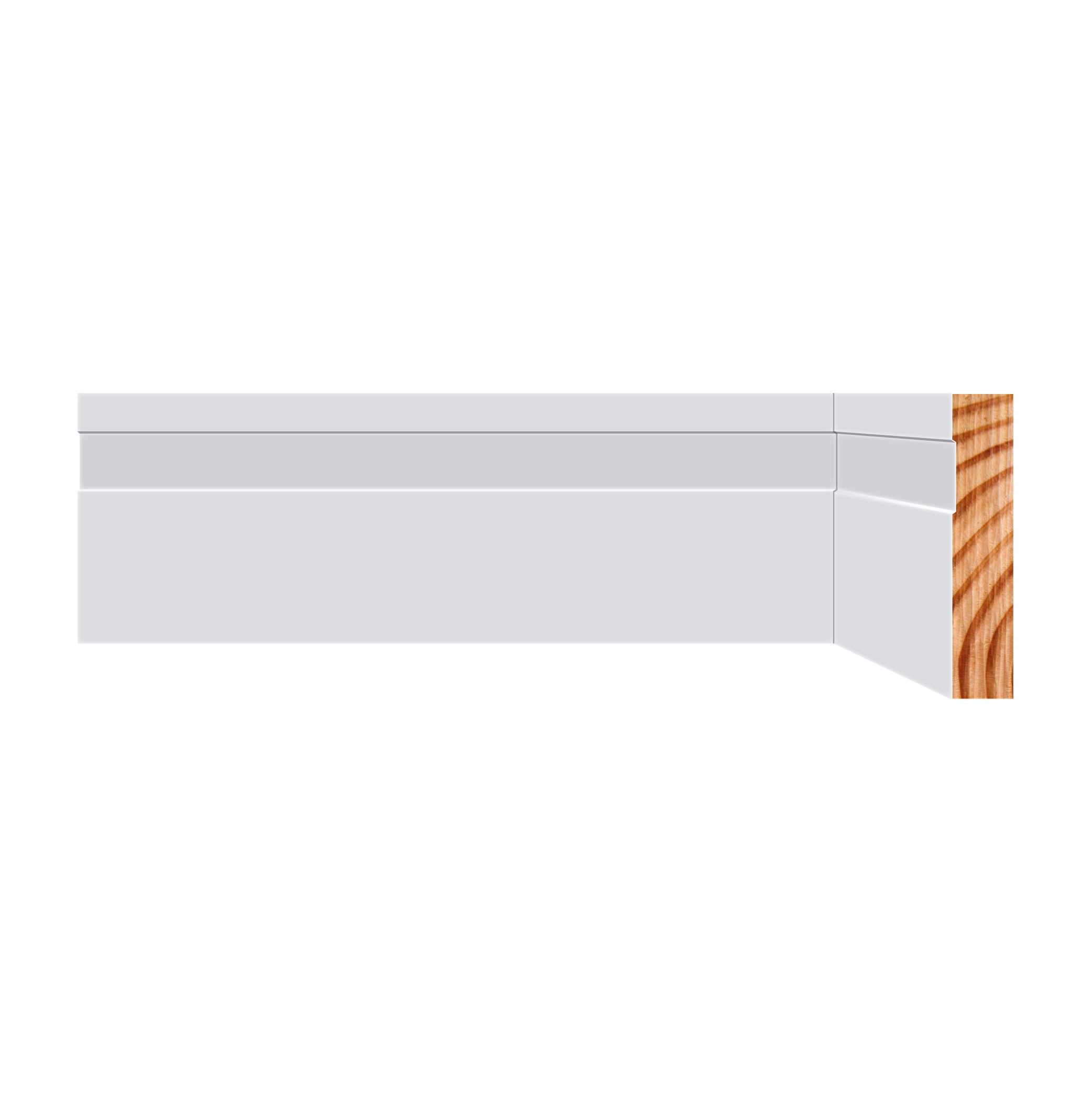 Zócalo Pino PET Blanco Recto 13x65x2400mm (2,4mtl x tira)