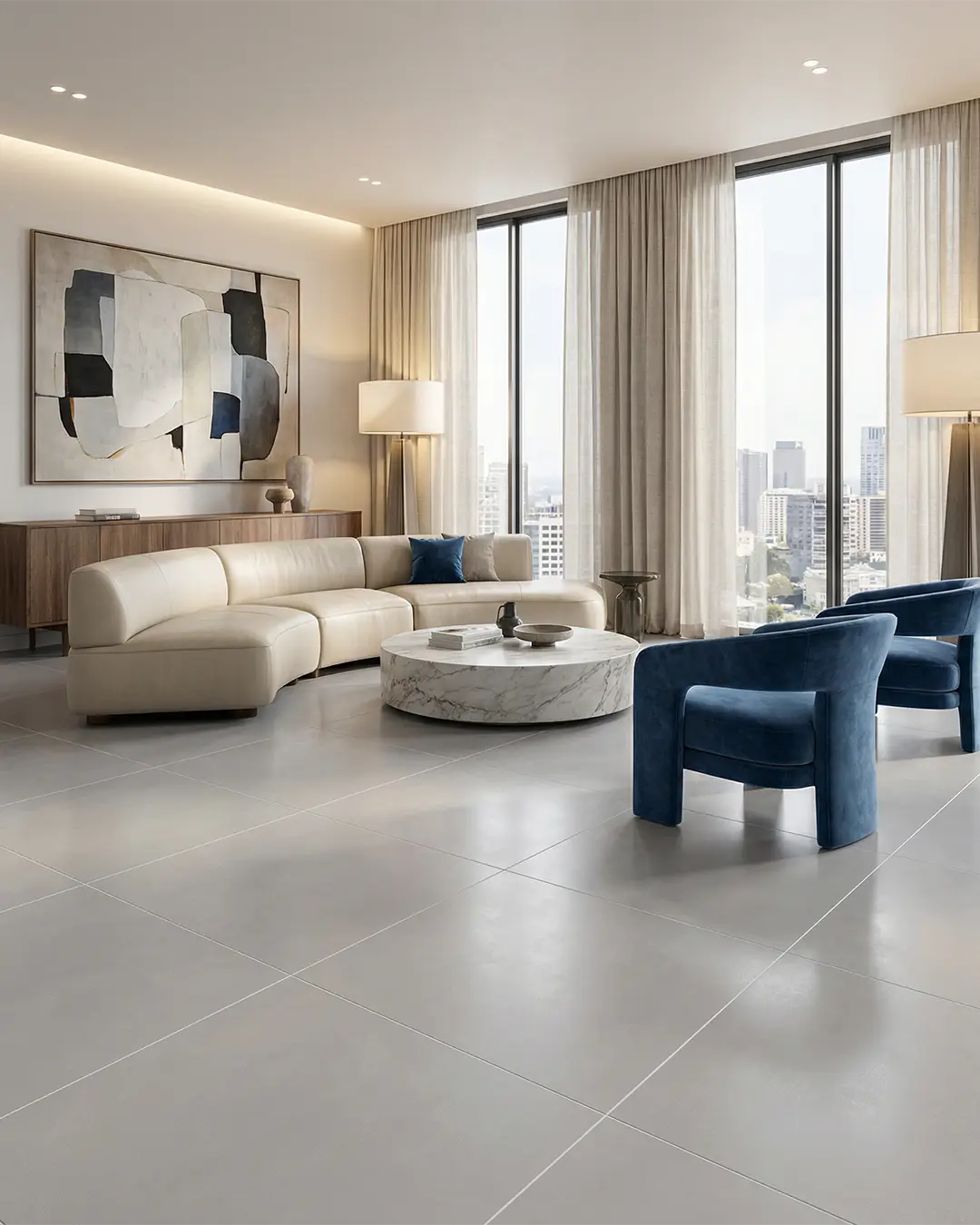 Piso Cerámico Volo Grigio 93x93cm (2,59m2 x caja)