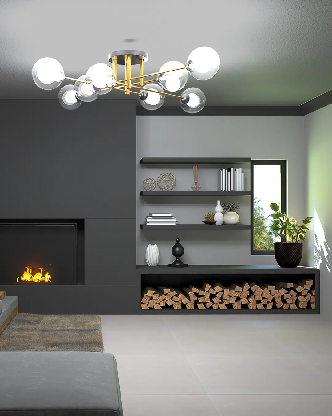 Piso Cerámico Volo Grigio 93x93cm (2,59m2 x caja) - Image 2