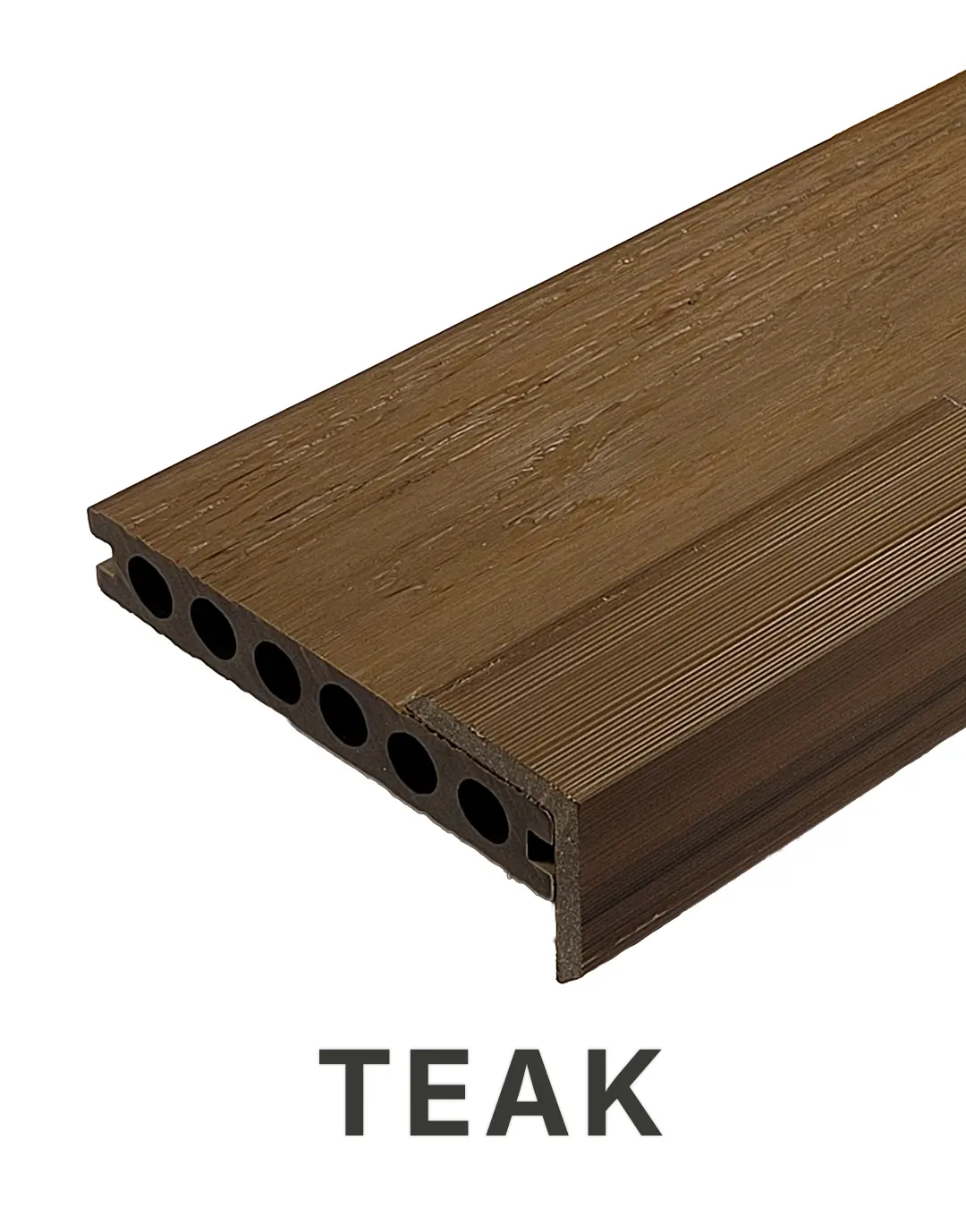Tablas Deck WPC Coextruido Dual Teak/Antique 23x140x2200mm (0,31m2 x tabla) - Image 2