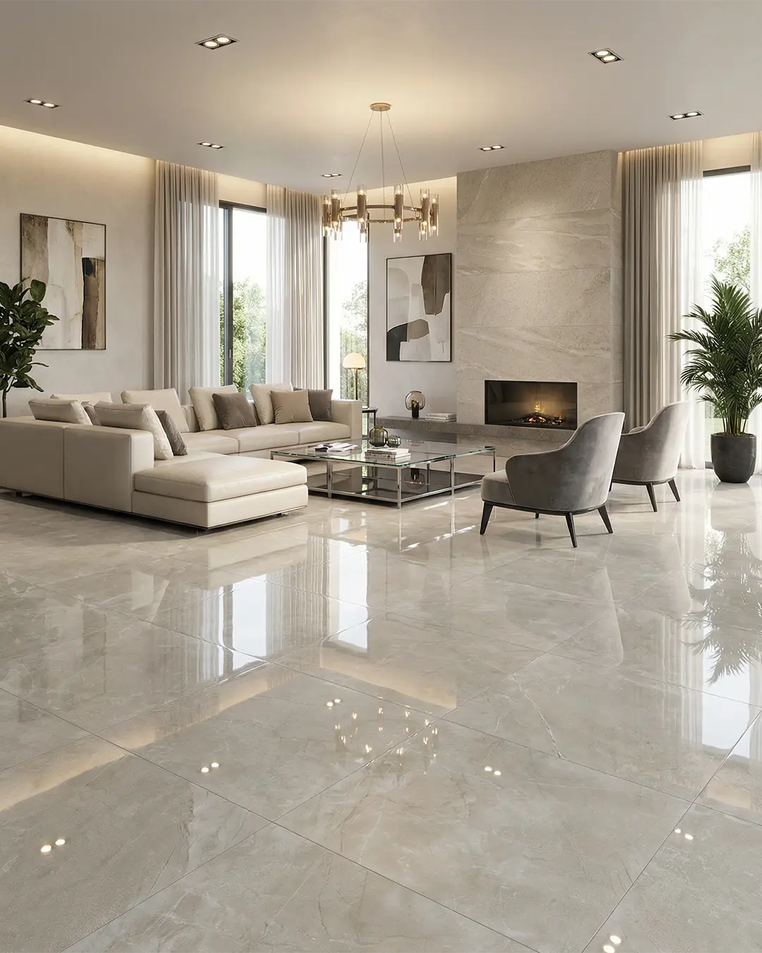 Piso Porcelanato Ivory 60x60cm (1,8m2 x caja) - Image 2