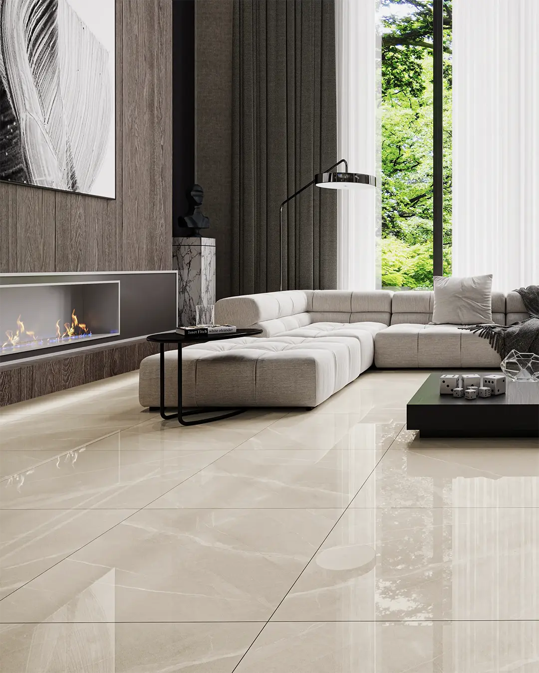 Piso Porcelanato Ivory 60x60cm (1,8m2 x caja)