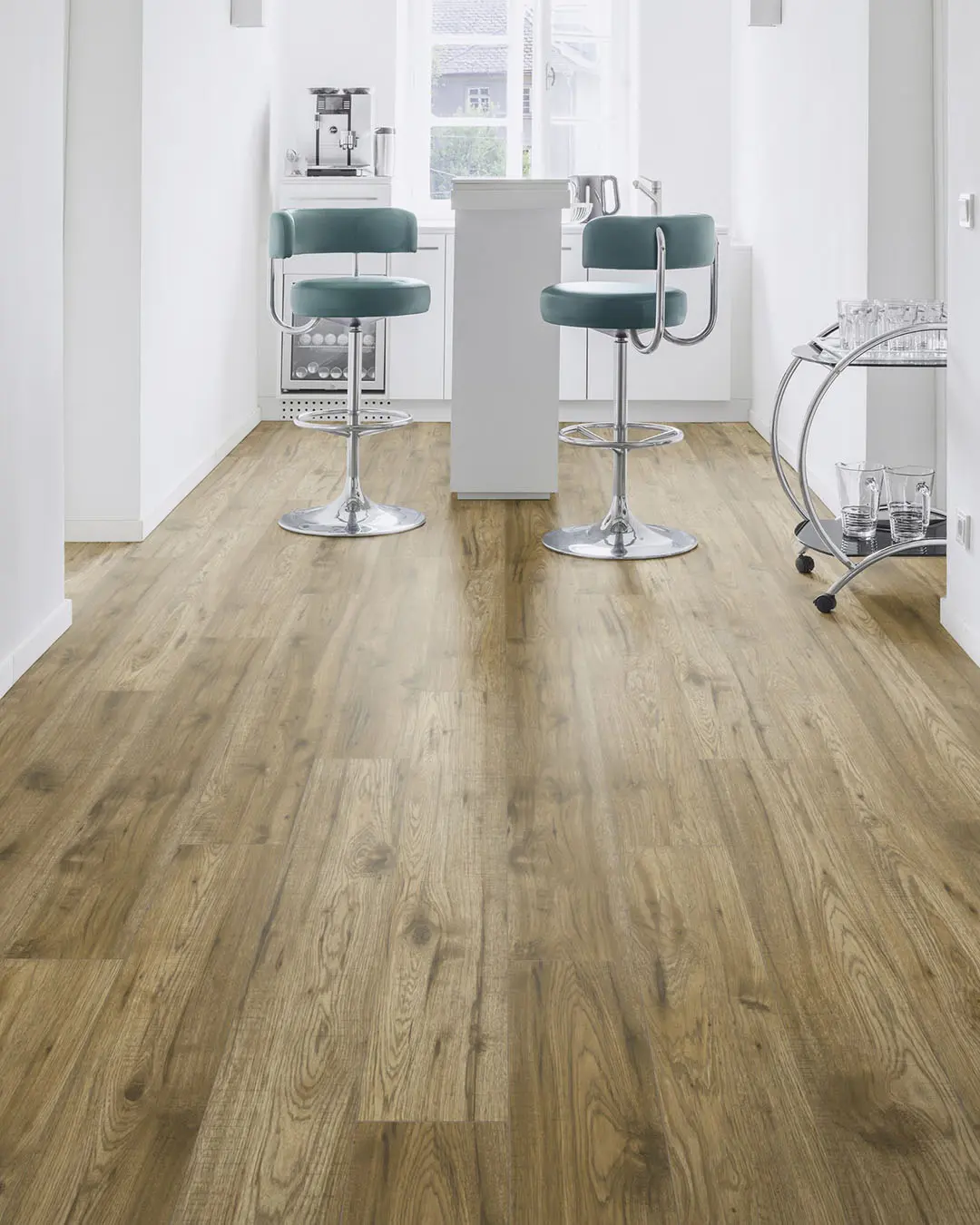 Piso Flotante Melamínico Hickory Chelsea 8mm Biselado Textura Natural (2,41m2 x caja)