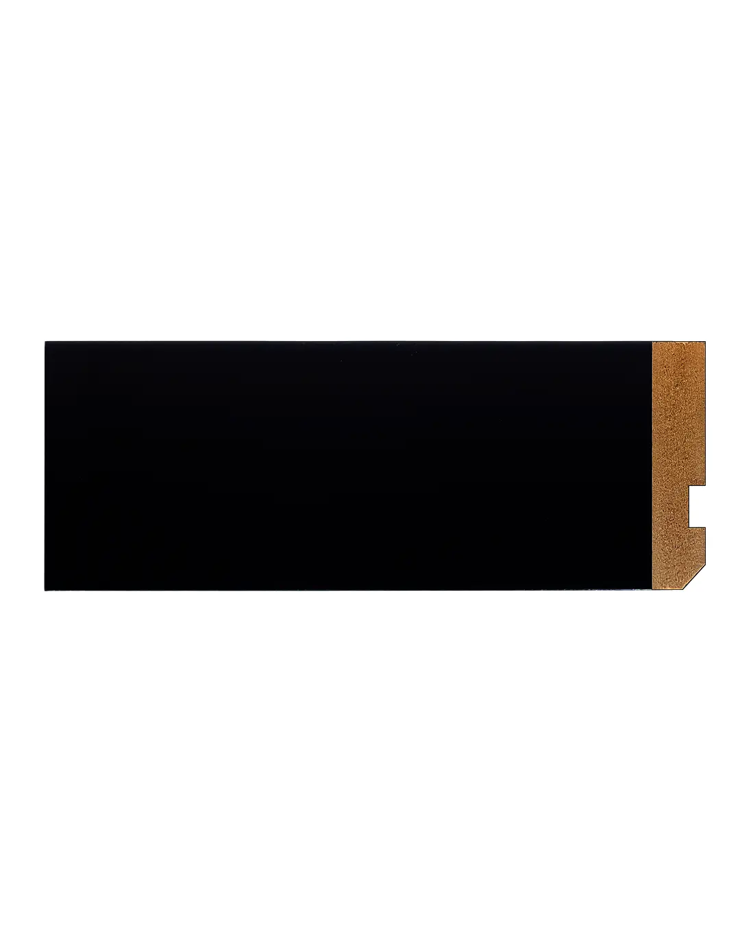 Zócalo Foliado en PVC Negro 15x70x2740mm (2,74mtl x tira)